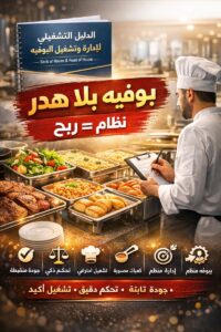 دليل مكون 10 ملفات يتضمن ملف برنامج سلامة غذائية ب 3 لغات مجانا بمناسبة الافتتاح الموقع خصم اكثر من 50% على جميع الملفات خلال شهر 1\2026 حوّل البوفيه من فوضى مكلفة إلى نظام مربح ومنضبط. \ باللغة العربية فقط \