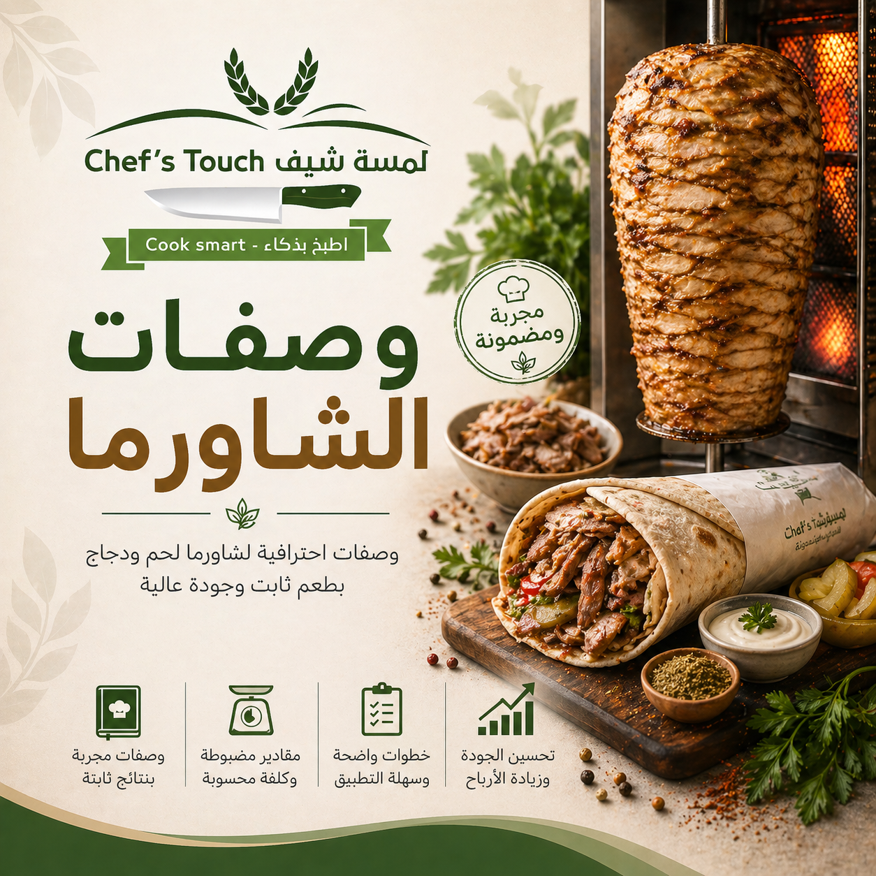 شاورما تتبيلة شاورما دجاج + خلطة بهارت الشاورما