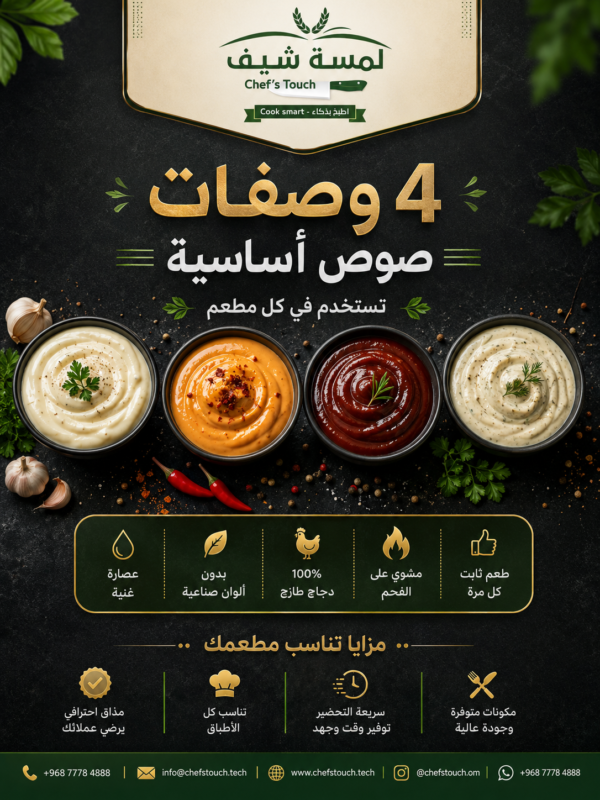 ملف 4 صوصات اساسية للمطاعم